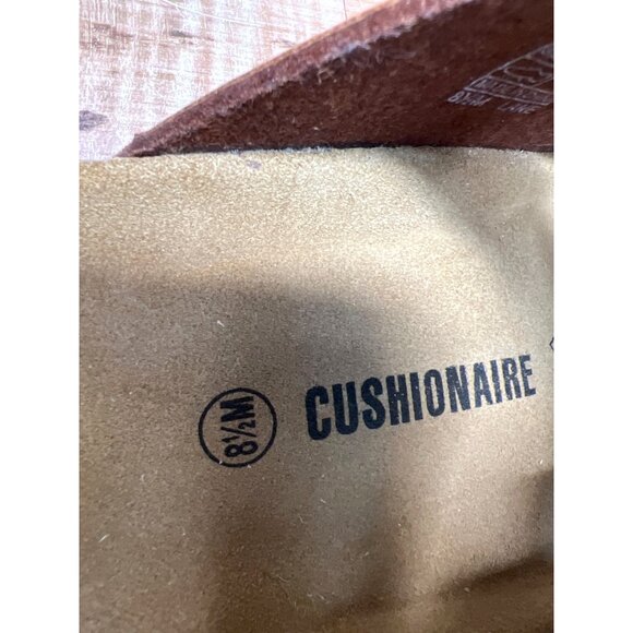 ChusionAire Two Strap Leather Sandals In Dark Brown Womens 8.5M - Picture 6 of 7